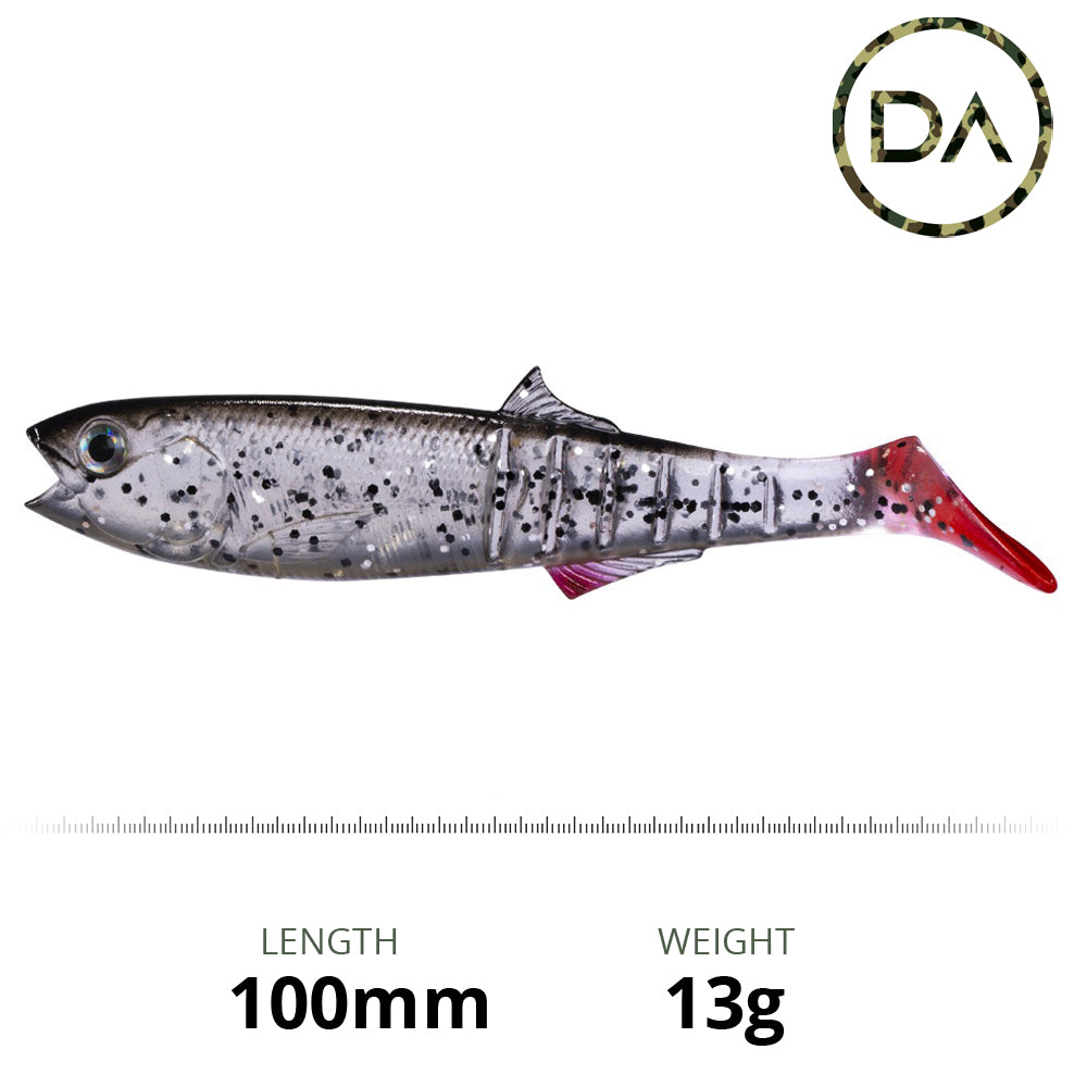 Glitter Bomb Soft Plastic Jointed Shad Lure (100mm)