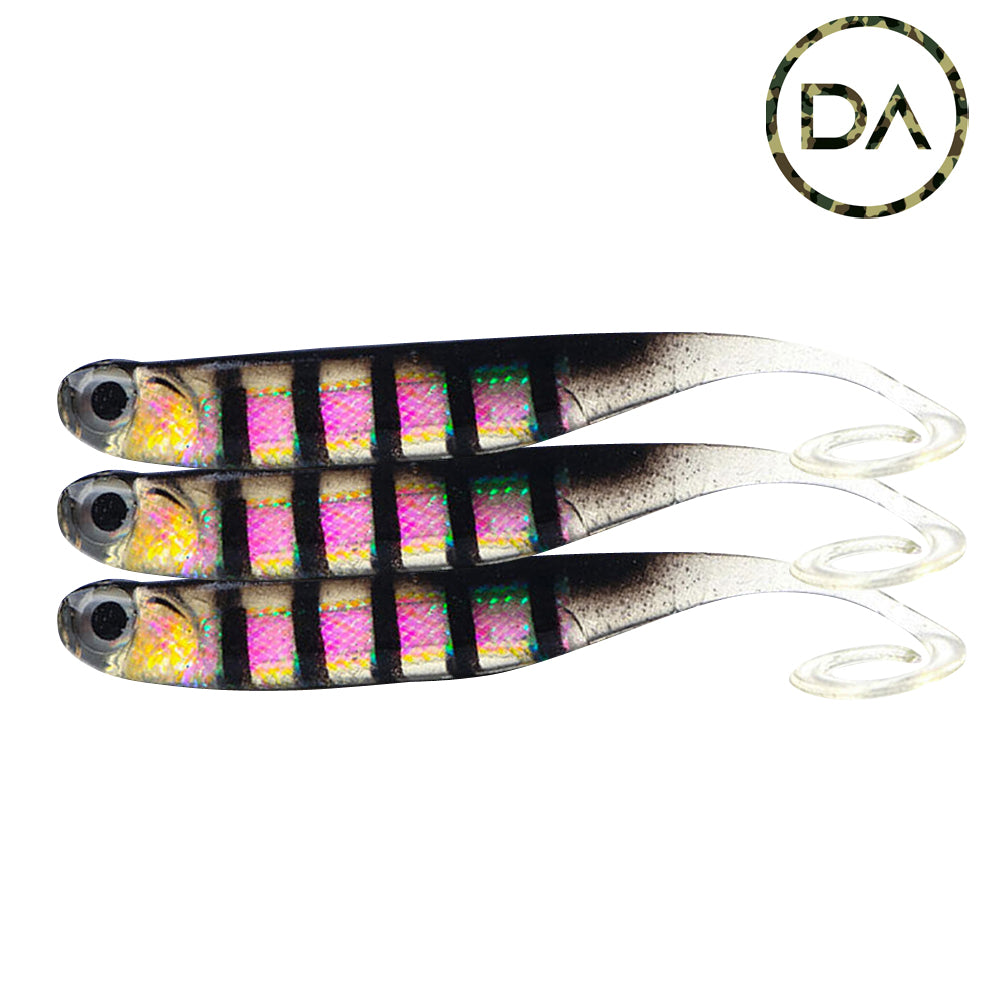 Decoy Angling - Electric Soft Plastic Drop Shot Grub Lure (75mm) - 3 Pack