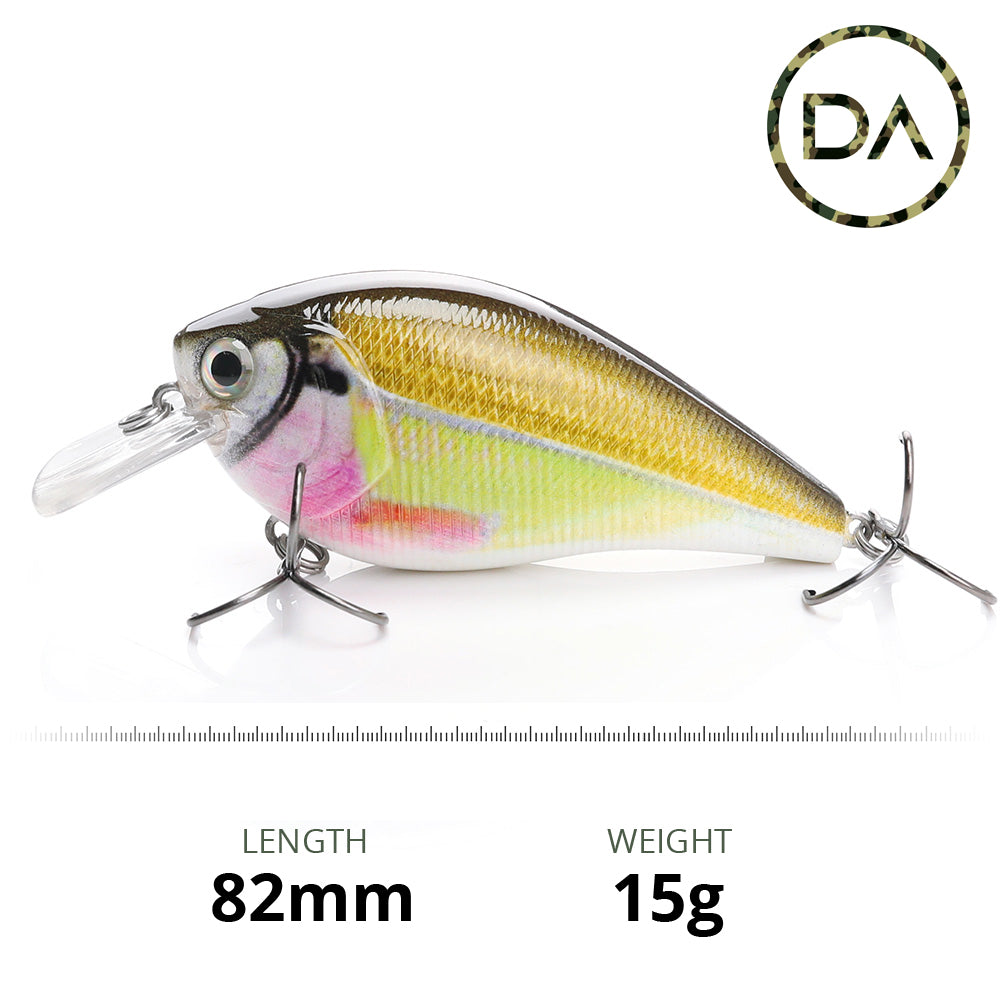 Decoy Angling - Large Rainbow Crankbait Floating Lure (82mm)