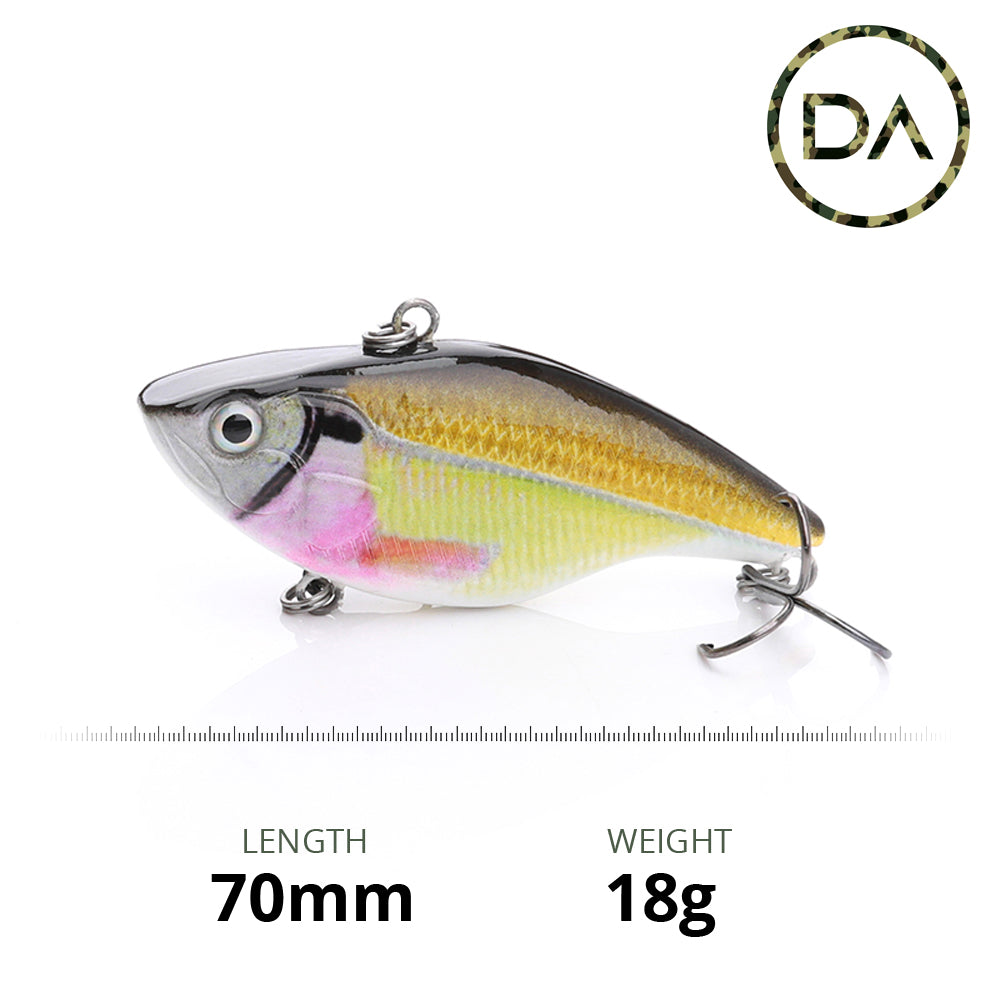 Large Rainbow Swimbait Sinking Lure (70mm) - Decoy Angling