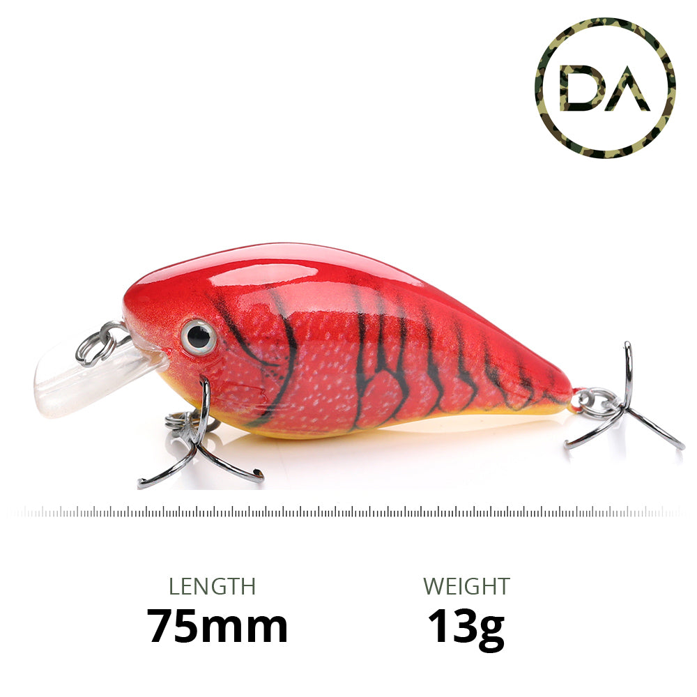 Decoy Angling - Medium Hot Cray Crankbait Floating Lure (75mm)