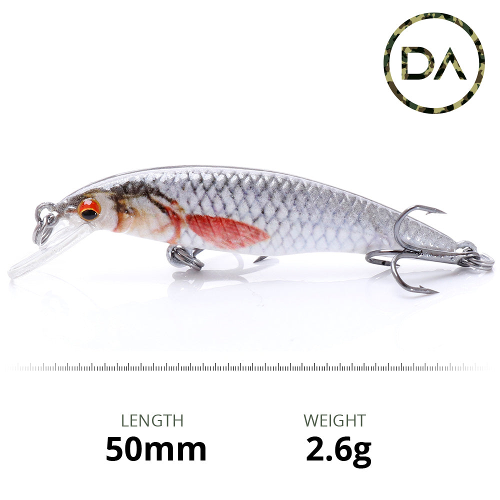Small Roach Crankbait Floating Lure (50mm) - 3 Pack - Decoy