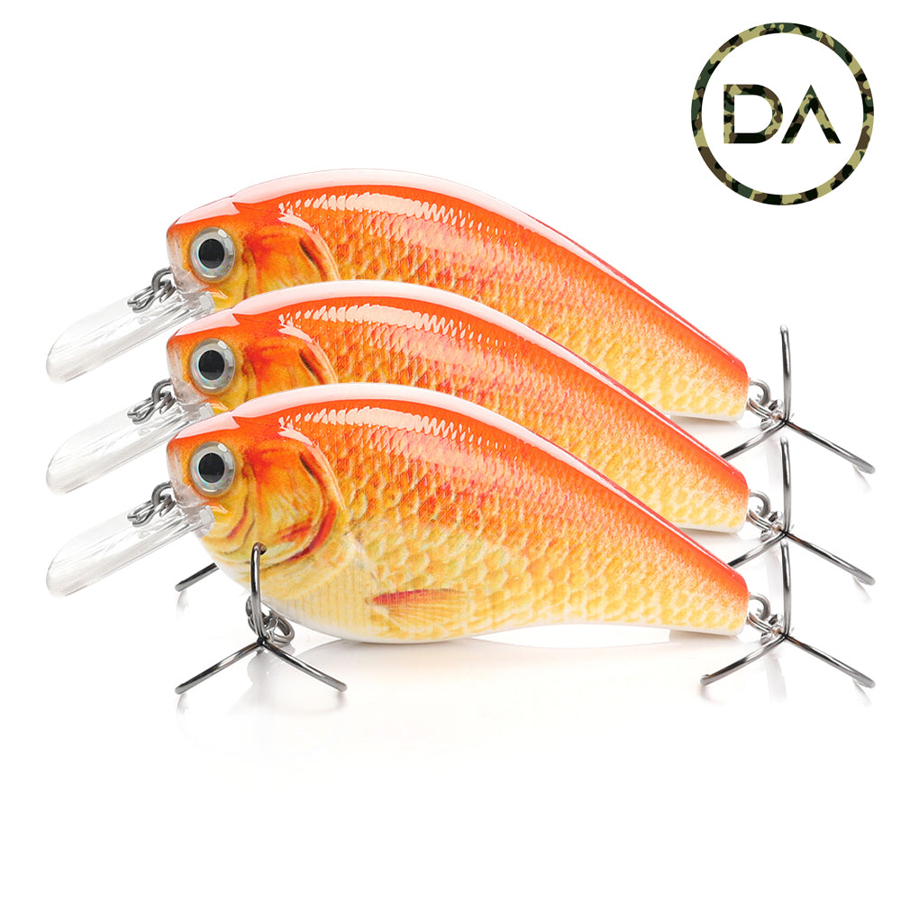 Large Goldfish Crankbait Floating Lure (82mm) - 3 Pack - Decoy Angling –  Decoy Angling Ltd