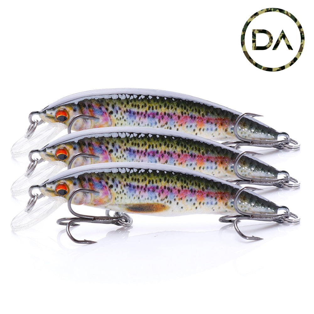 Small Rainbow Trout Crankbait Floating Lure (50mm) - 3 Pack - Decoy Angling  – Decoy Angling Ltd