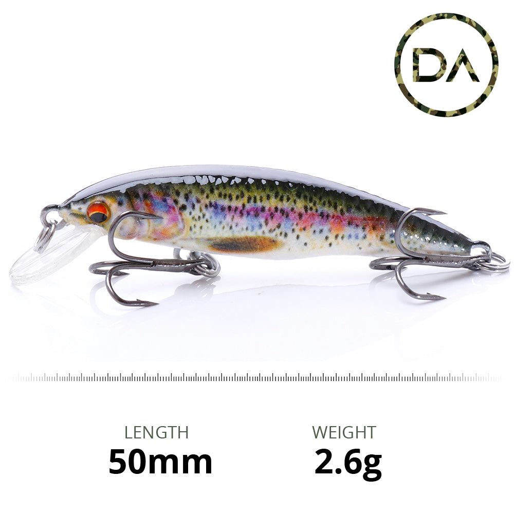 Small Rainbow Trout Crankbait Floating Lure (50mm) - 3 Pack - Decoy Angling  – Decoy Angling Ltd